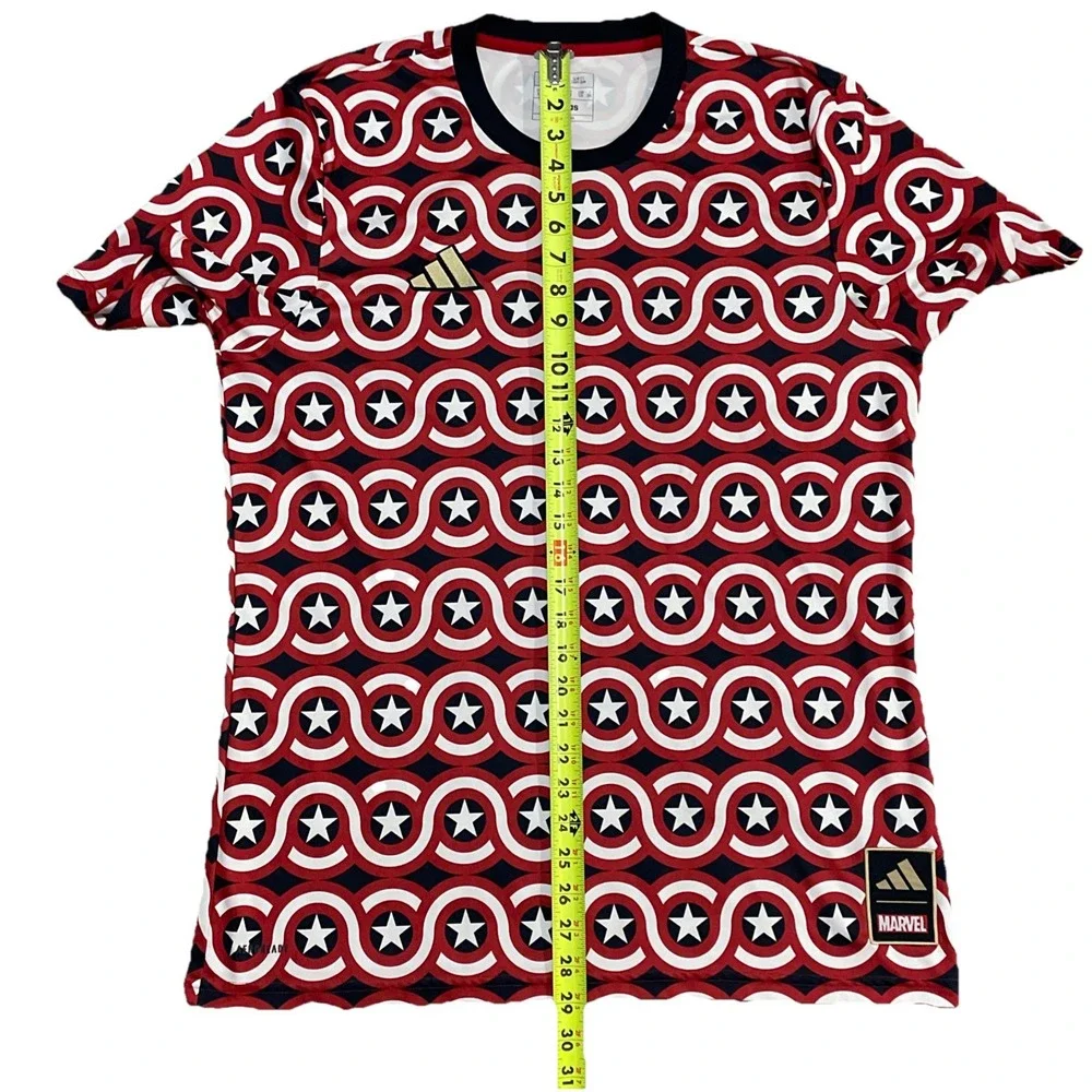 Adidas X Marvel Jersey Mens Large Captain‎ America Prematch Soccer Avengers